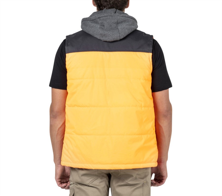 Hi Vis Arbeidsvest Med Hette Oransje Svart Larve