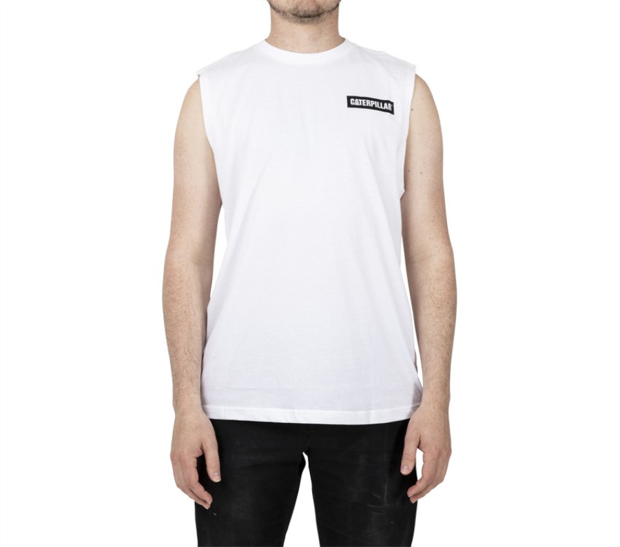 Ikon Muskel Tank Hvit Larve