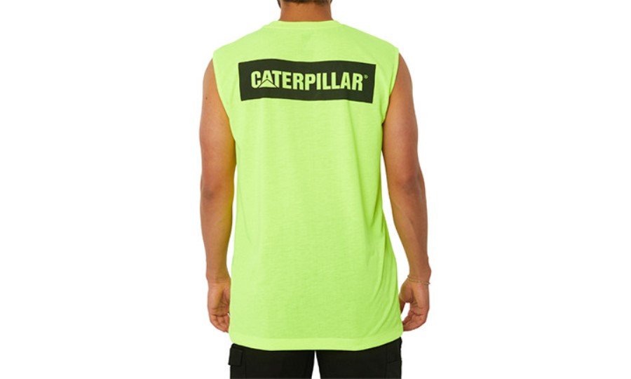 Ikon Muskel Tee Hi-vis Gul Larve