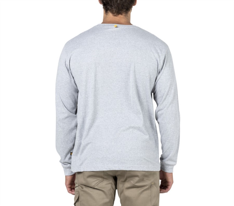 Varemerke Banner Langermet T-skjorte Gråmelert Larve