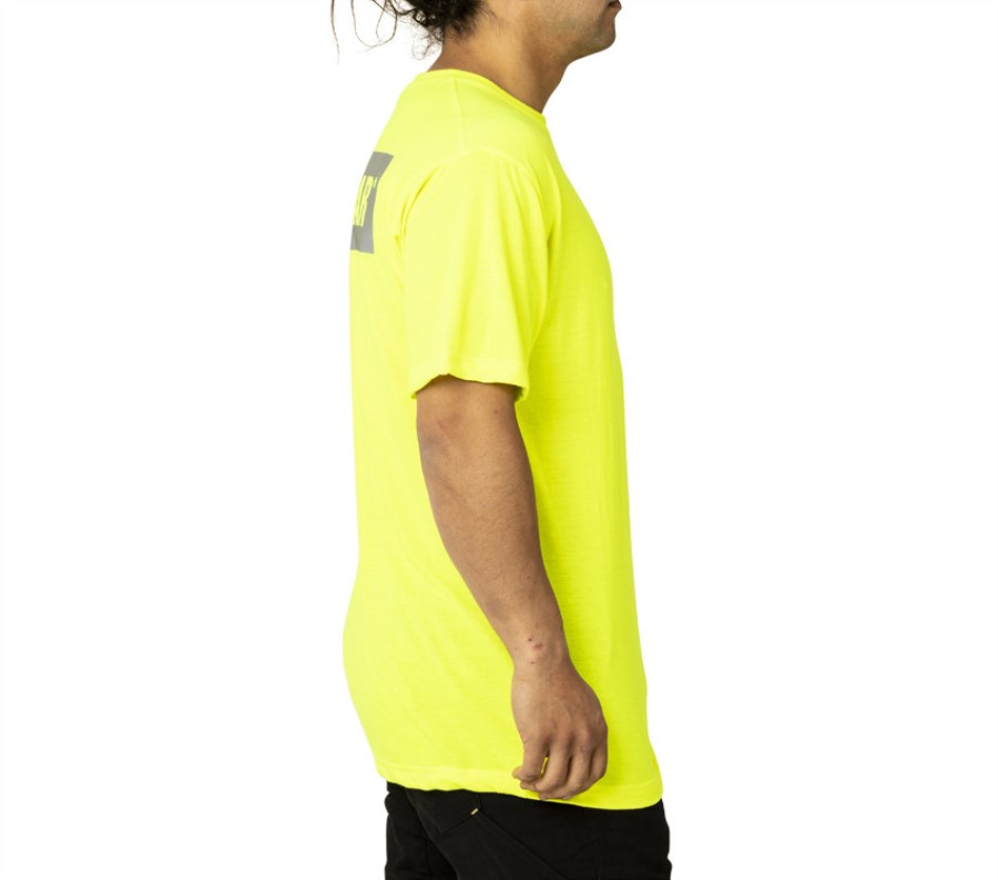 Triton Blokk Kortermet T-skjorte Hi-vis Gul Larve