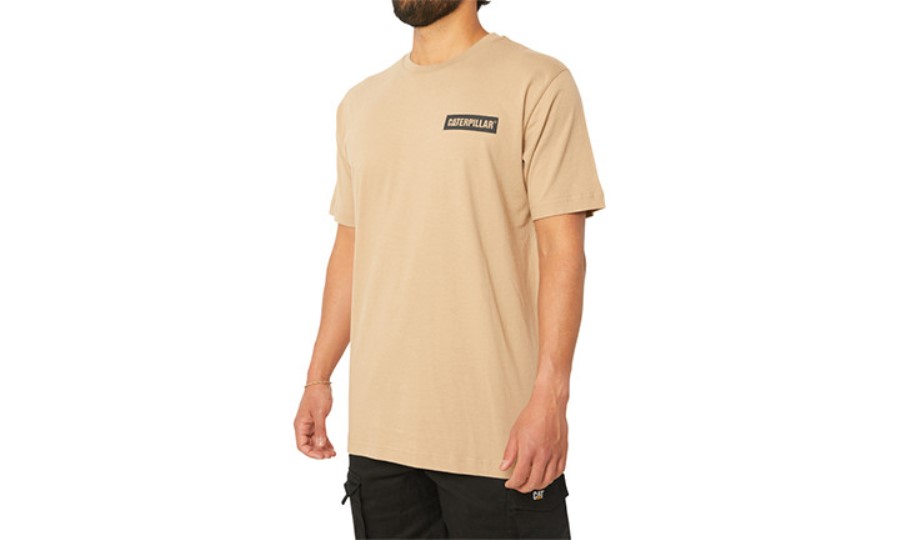 Triton Block Kortermet T-skjorte Oxford Tan Caterpillar