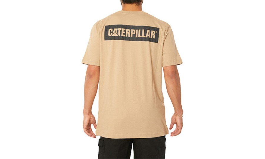 Triton Block Kortermet T-skjorte Oxford Tan Caterpillar