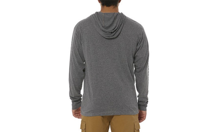 Upf Hette Banner Langermet T-skjorte Mørk Gråmelert Larve