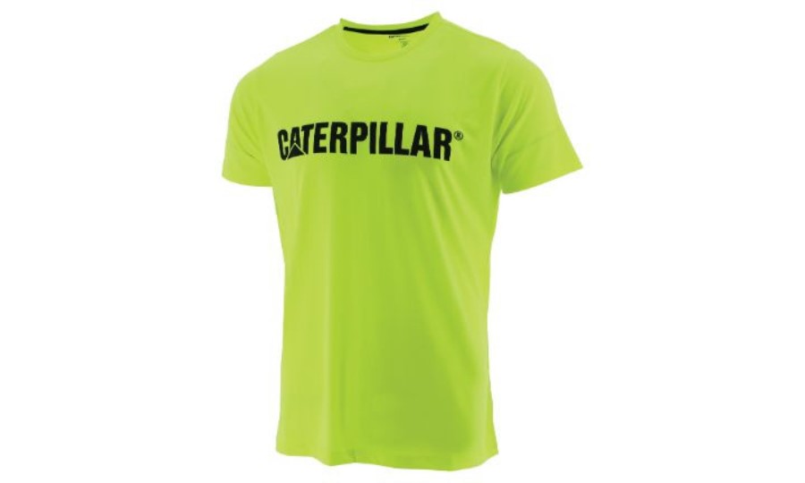 Caterpillar Logo T-skjorte Hi-vis Gul Larve