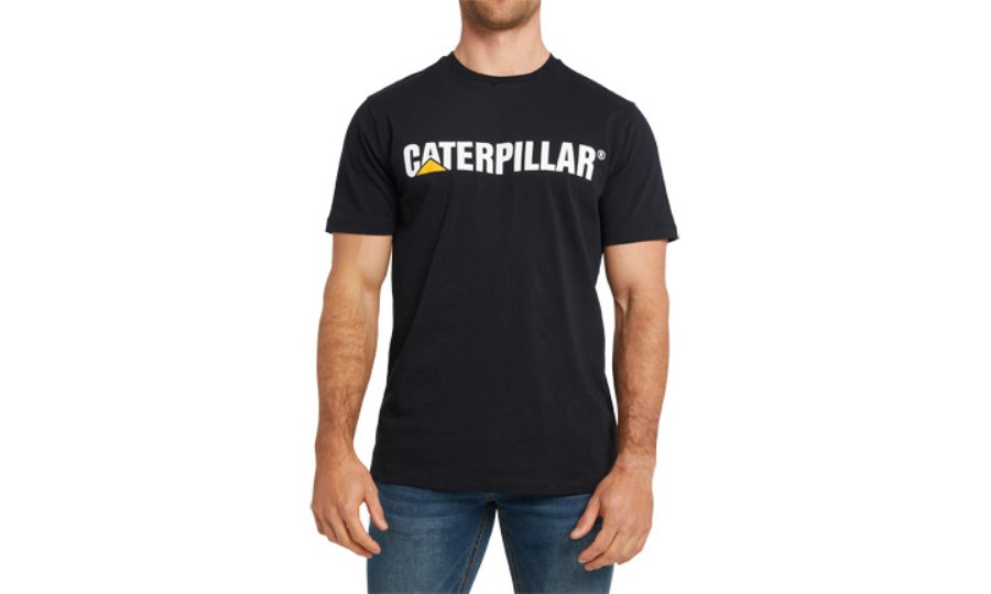 Caterpillar Logo T-skjorte Beksvart Larve