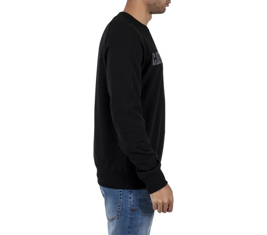 Foundation Sweatshirt Med Crewneck Pitch Black Caterpillar