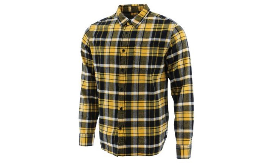 Foundation Flanell Langermet Skjorte Gul Caterpillar