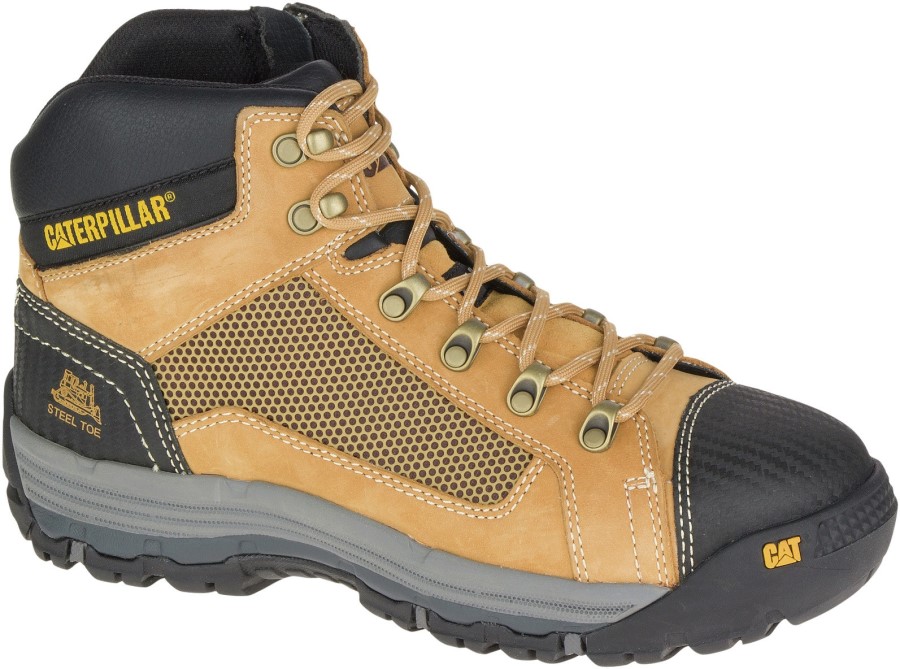 Konveks Stål Tå Mid Boot Honning Larve