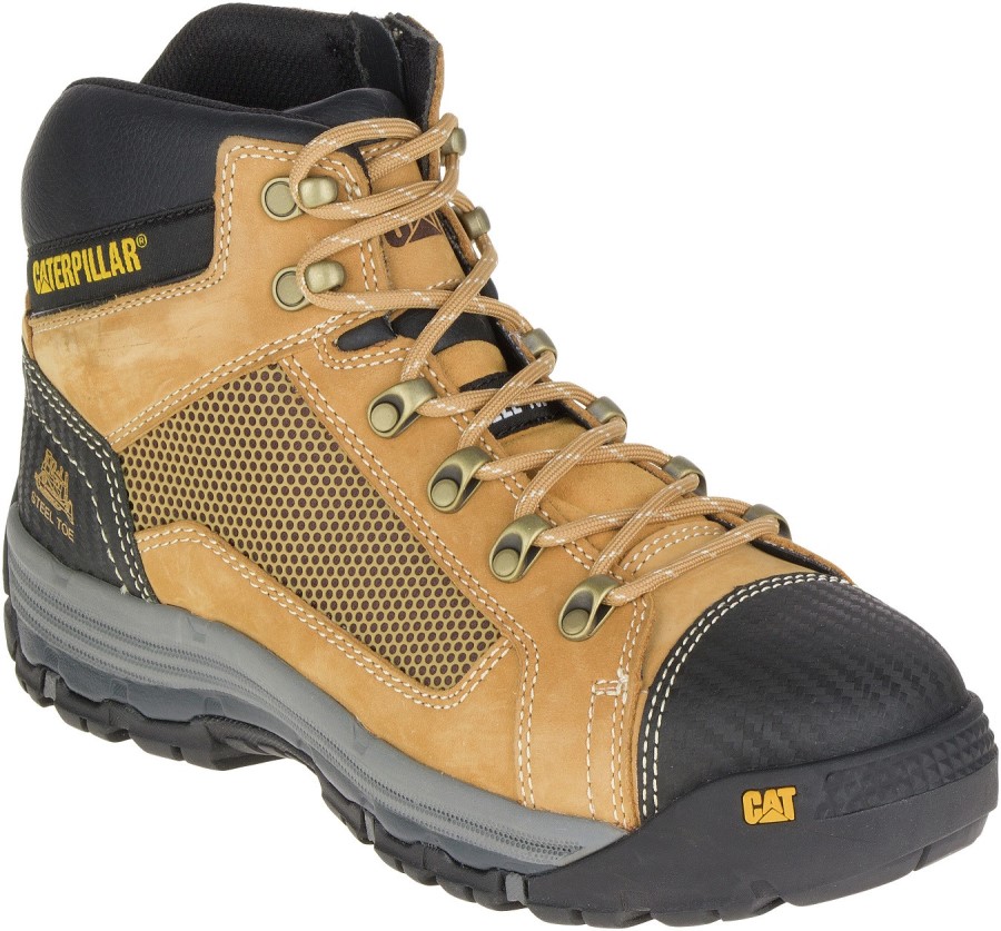 Konveks Stål Tå Mid Boot Honning Larve