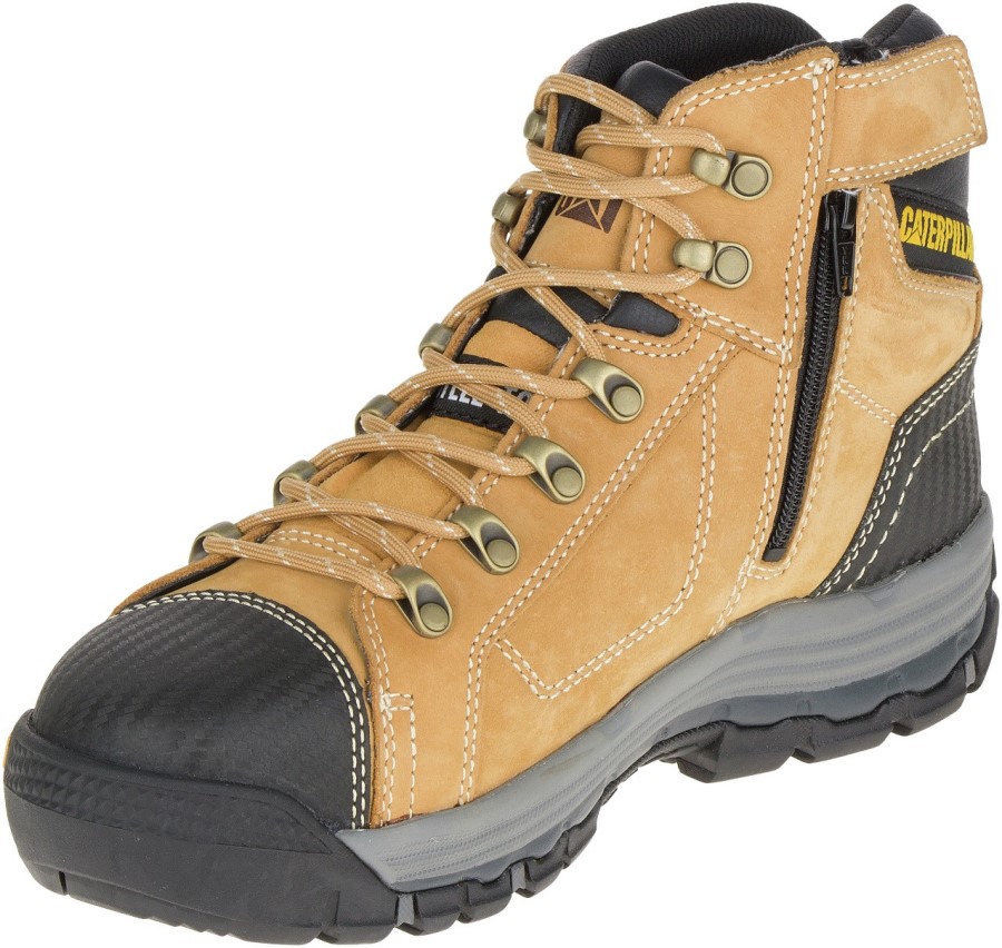 Konveks Stål Tå Mid Boot Honning Larve