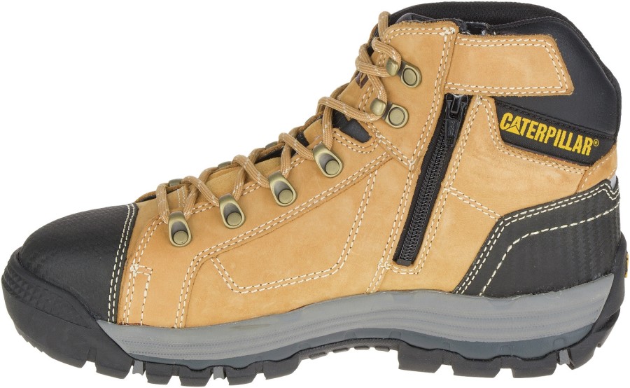 Konveks Stål Tå Mid Boot Honning Larve