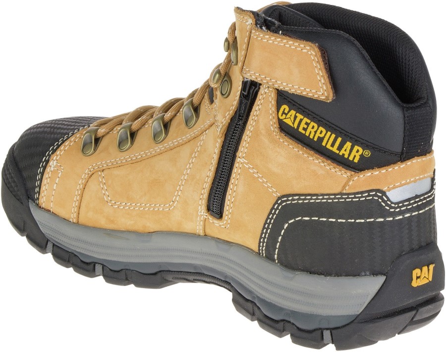 Konveks Stål Tå Mid Boot Honning Larve