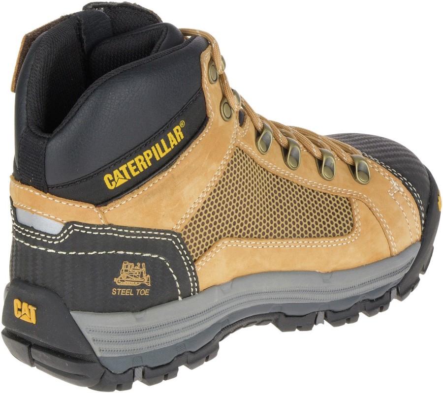 Konveks Stål Tå Mid Boot Honning Larve