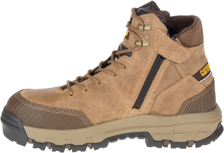 Enhet Vanntett Kompositt Tå Arbeidsstøvel Mørk Beige Larve