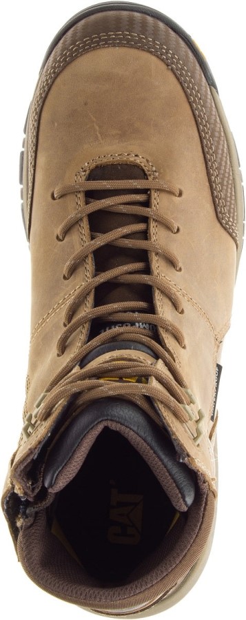 Enhet Vanntett Kompositt Tå Arbeidsstøvel Mørk Beige Larve